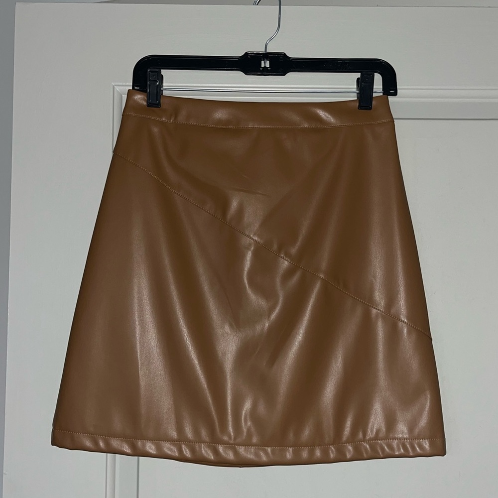 Brown Leather Skirt